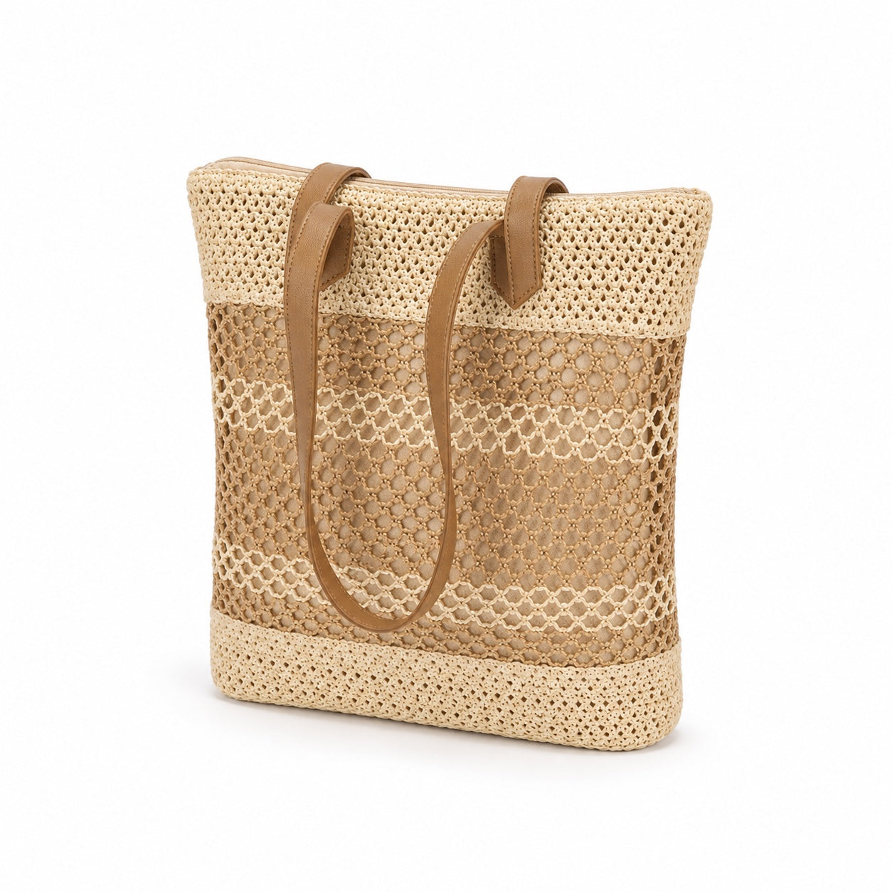 Oludeniz - Rattan Crossbody Bag, three-quarter back view