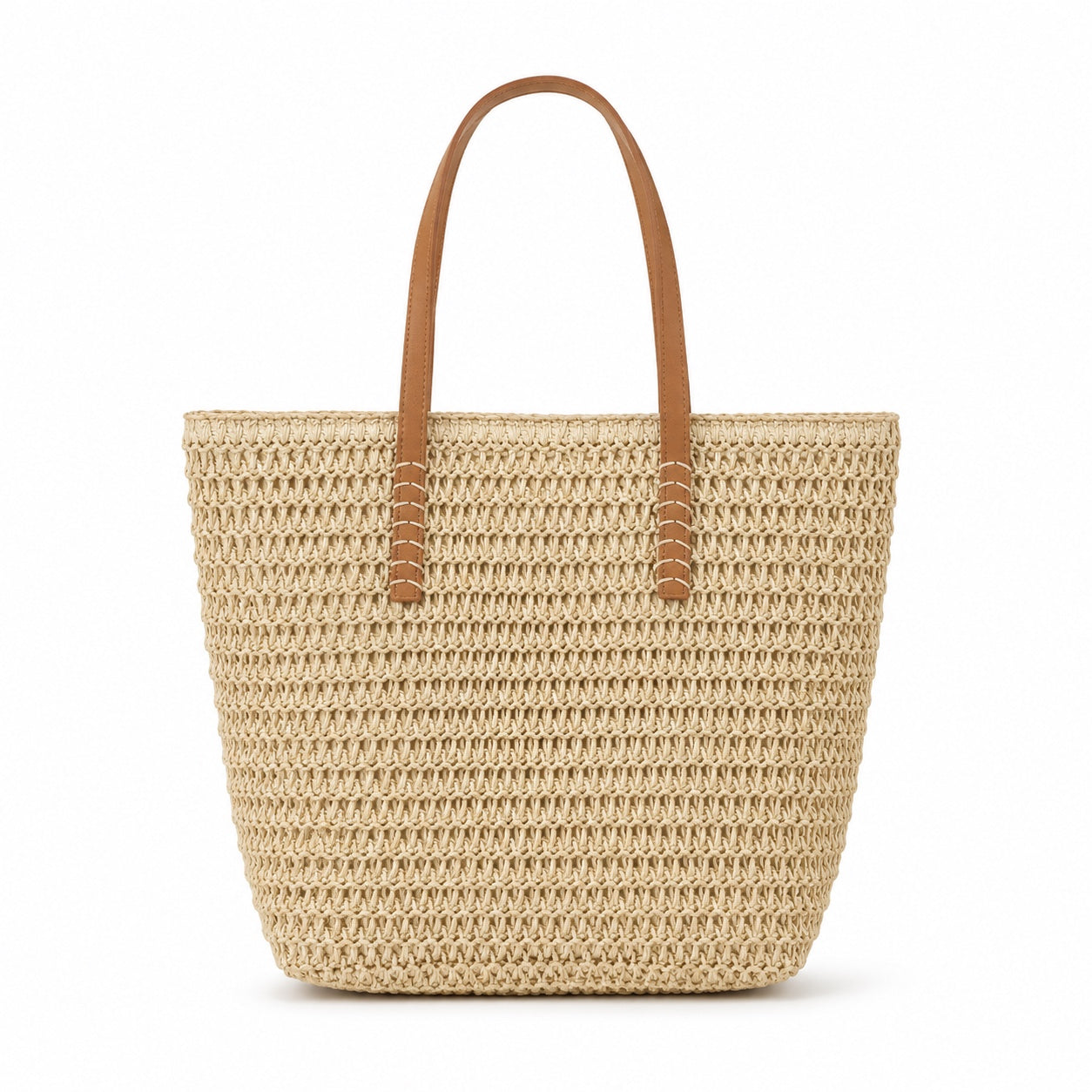 Orosei - Crochet Tote Bag, front view on white background