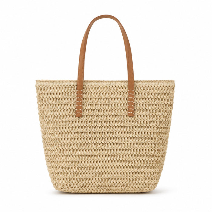 Orosei - Crochet Tote Bag, front view on white background