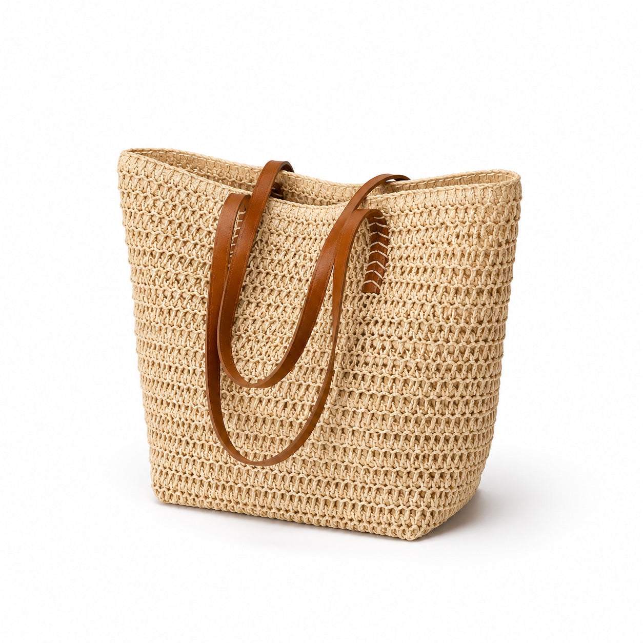 Orosei - Crochet Tote Bag, three-quarter back view