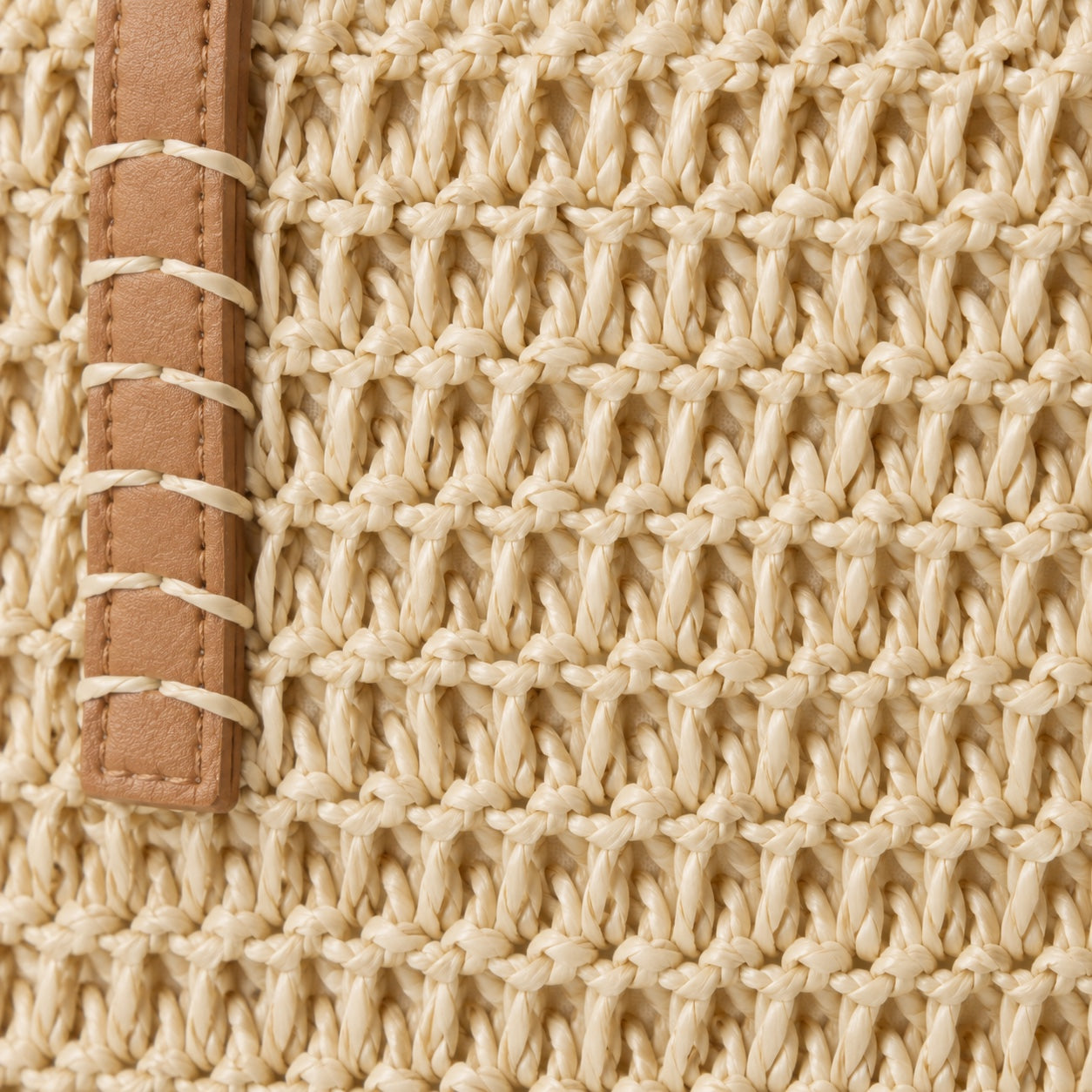 Orosei - Crochet Tote Bag, close-up material detail