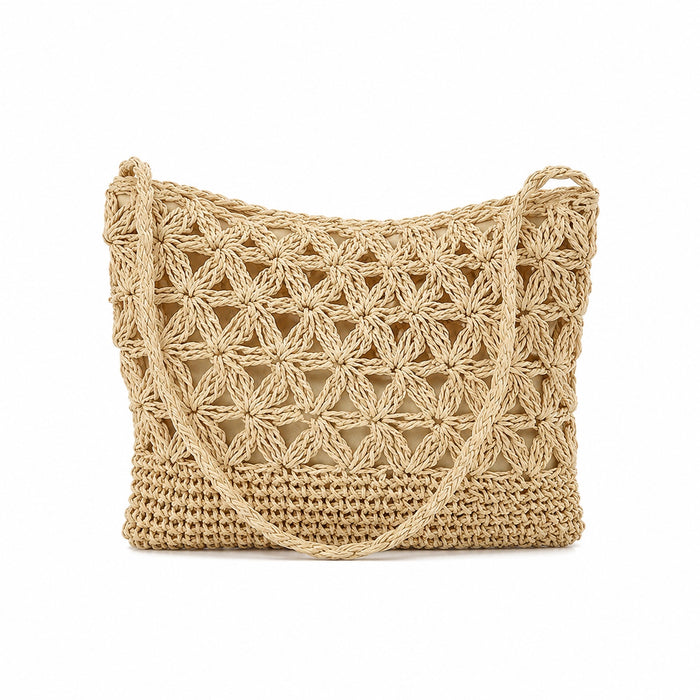 Ortigia - Straw Crossbody Bag, front view on white background