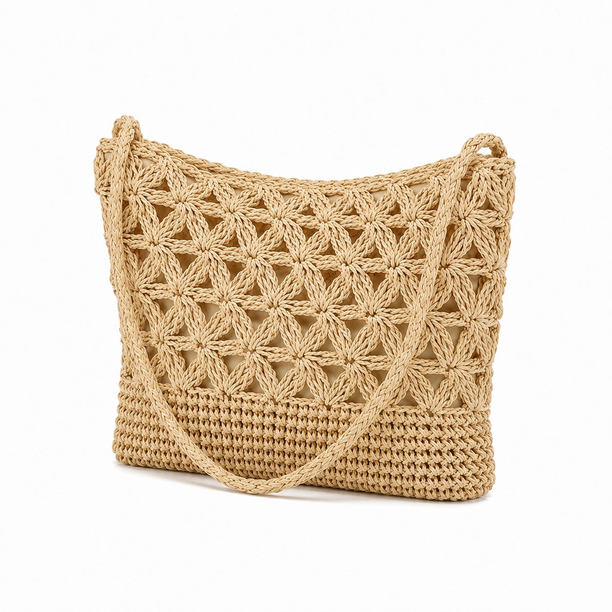 Ortigia - Straw Crossbody Bag, three-quarter back view