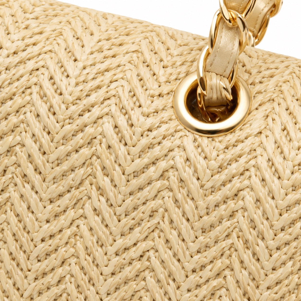 Ospedaletti - Rattan Crossbody Bag, close-up material detail