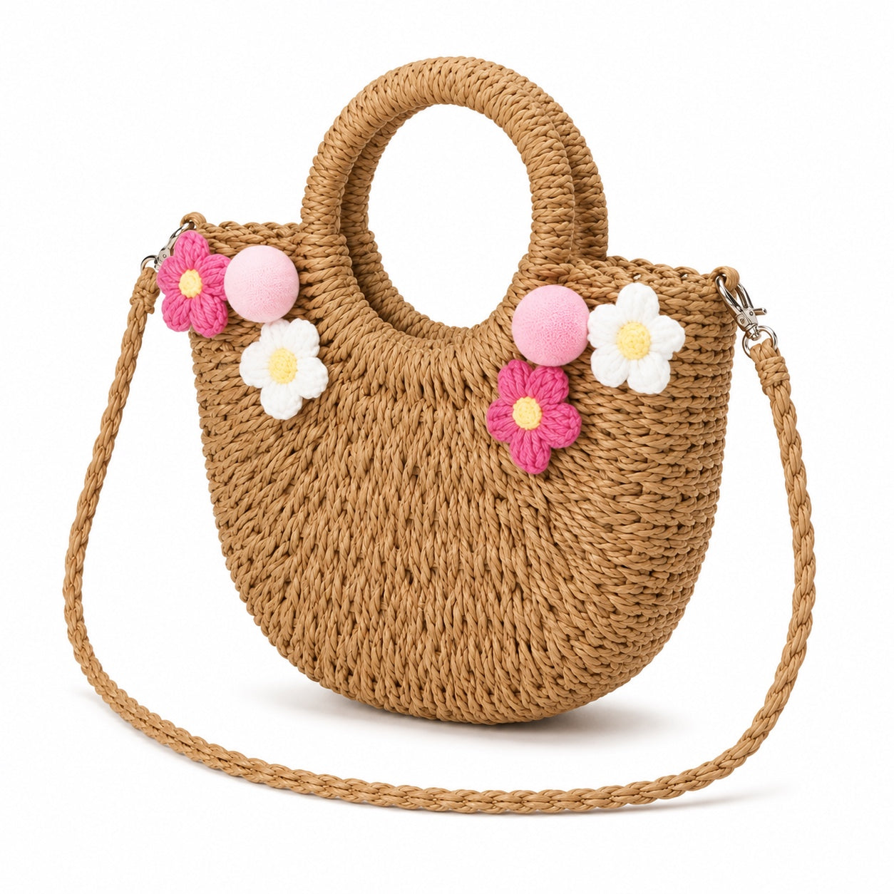 Pag - Raffia Clutch, three-quarter front view