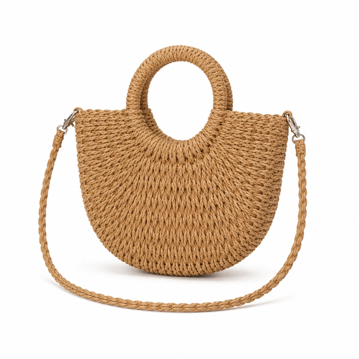 Pag - Raffia Clutch, three-quarter back view