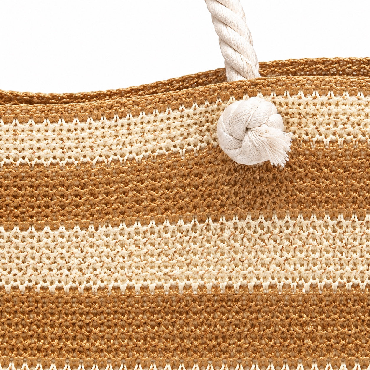 Palau - Straw Beach Tote, close-up material detail