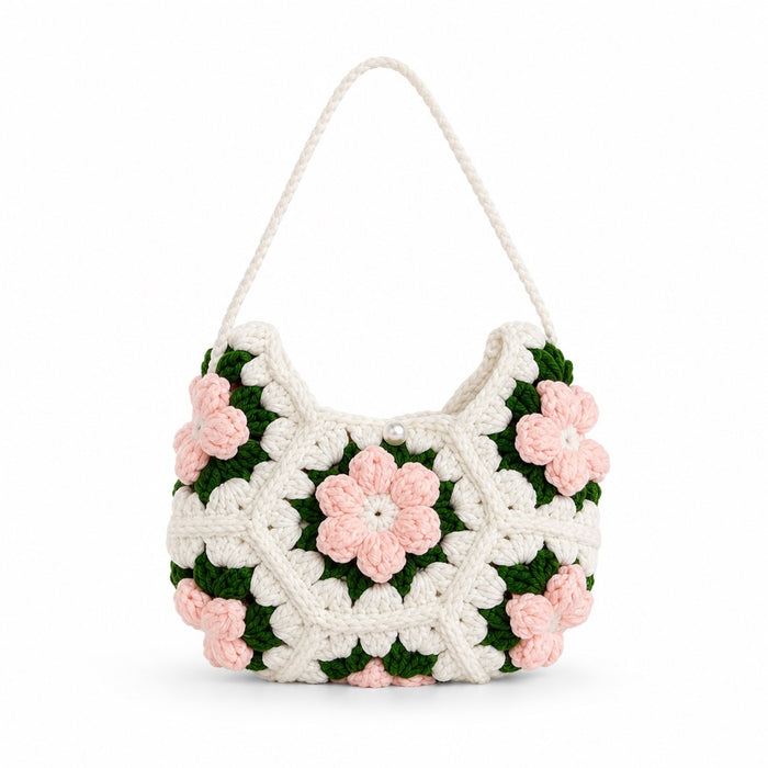 Panarea - Straw Crossbody Bag, front view on white background