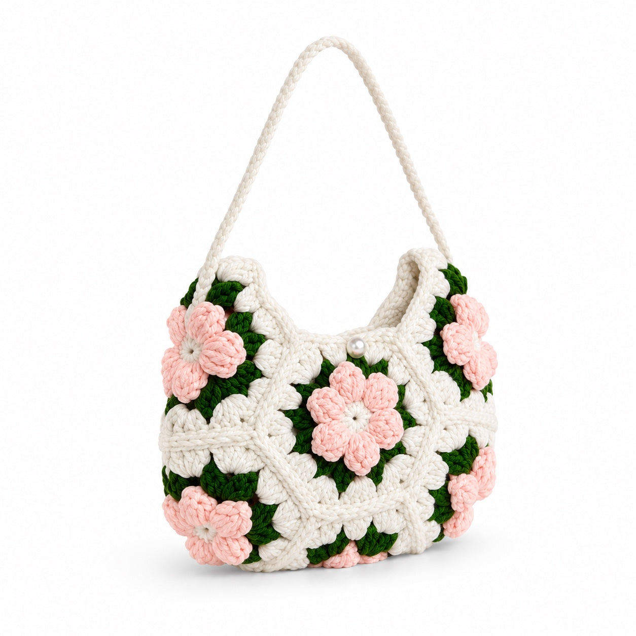 Panarea - Straw Crossbody Bag, three-quarter front view