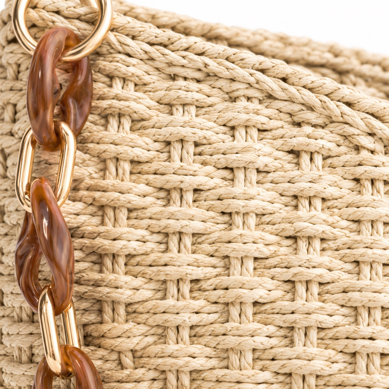 Paxos - Straw Beach Tote, close-up material detail