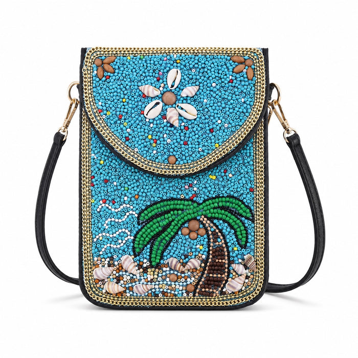 Perast - Straw Crossbody Bag, front view on white background