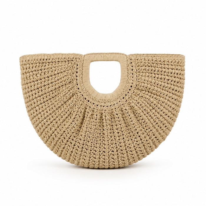 Polignano - Woven Beach Bag, front view on white background