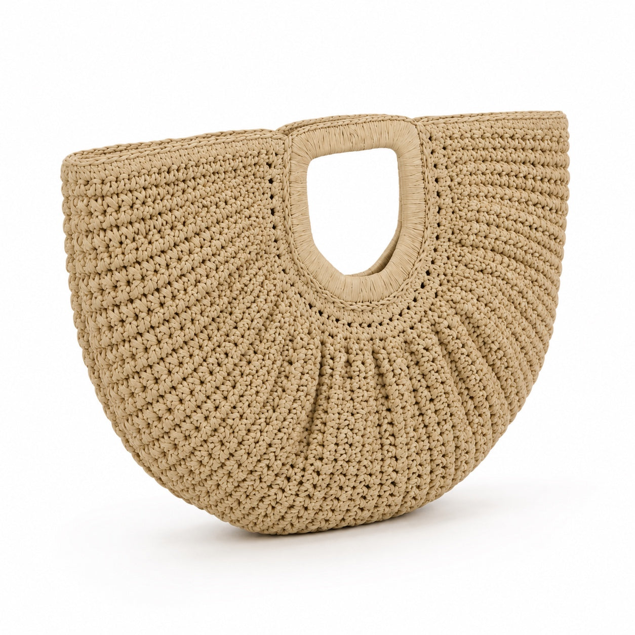 Polignano - Woven Beach Bag, three-quarter front view