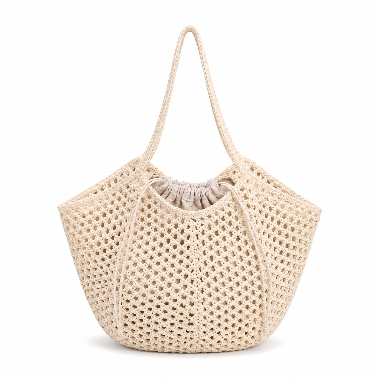 Porec - Woven Beach Tote, front view on white background
