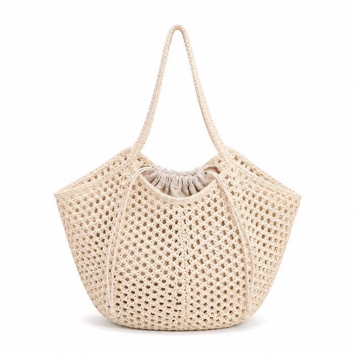 Porec - Woven Beach Tote, front view on white background