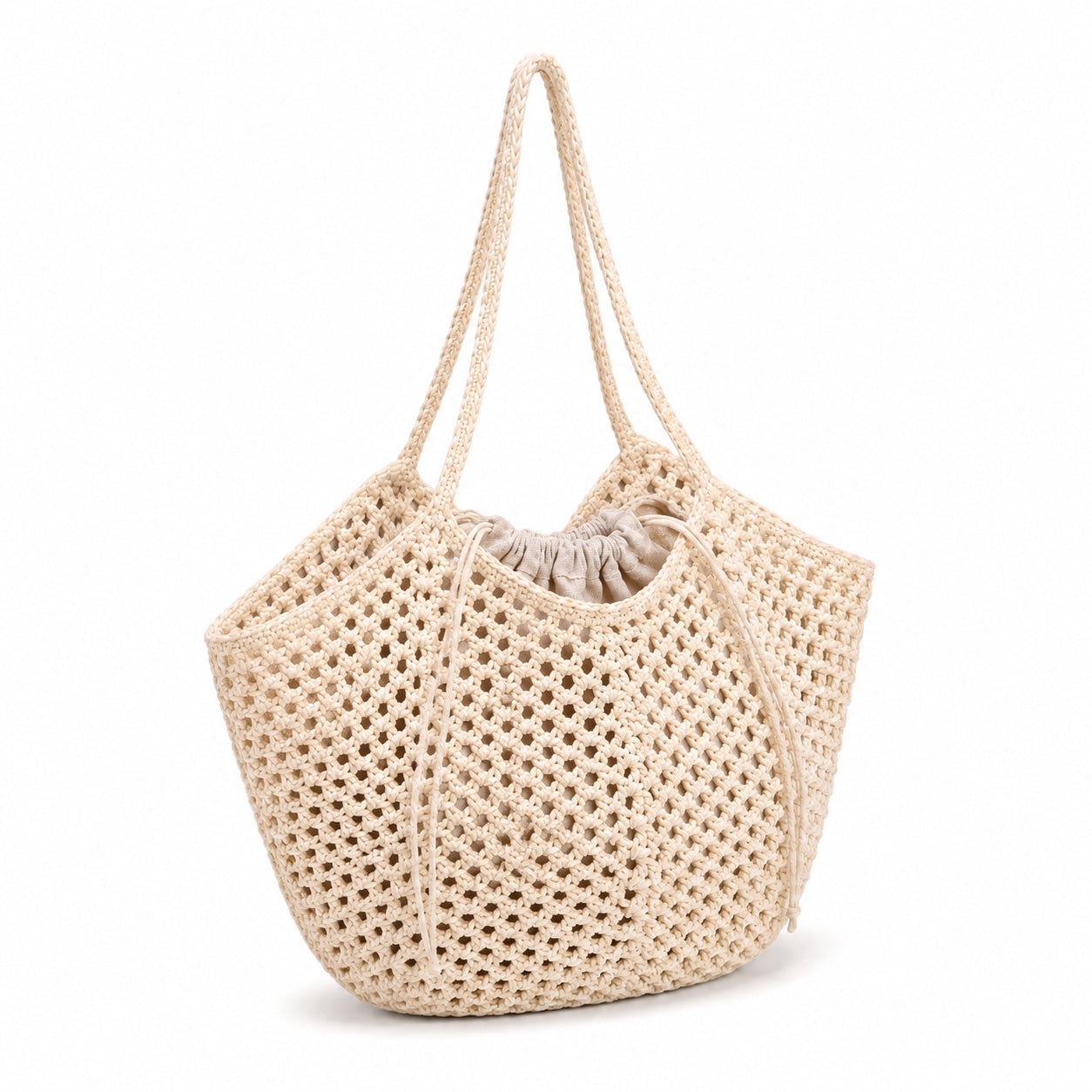 Porec - Woven Beach Tote, three-quarter front view