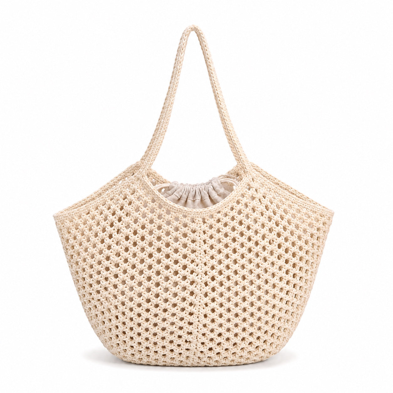 Porec - Woven Beach Tote, three-quarter back view