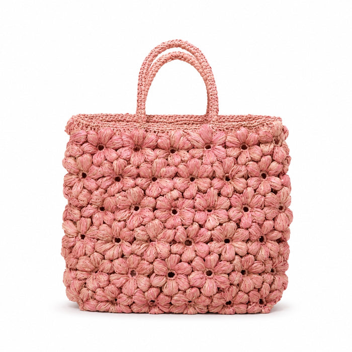 Portofino - Raffia Handbag, front view on white background