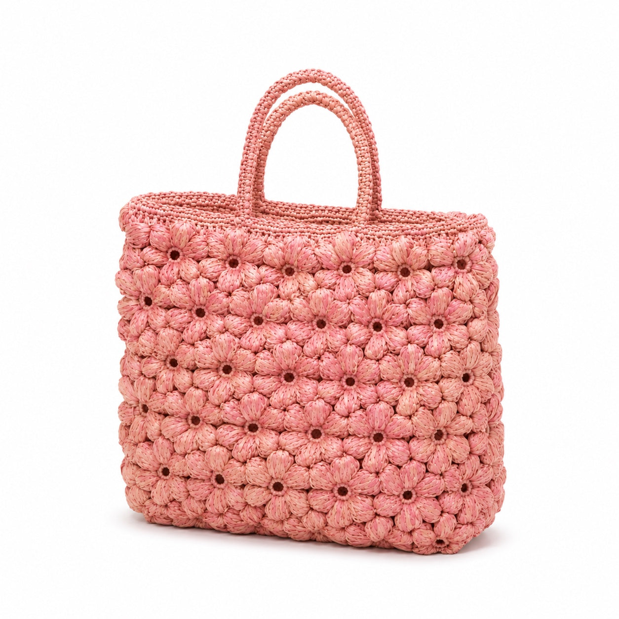 Portofino - Raffia Handbag, three-quarter back view