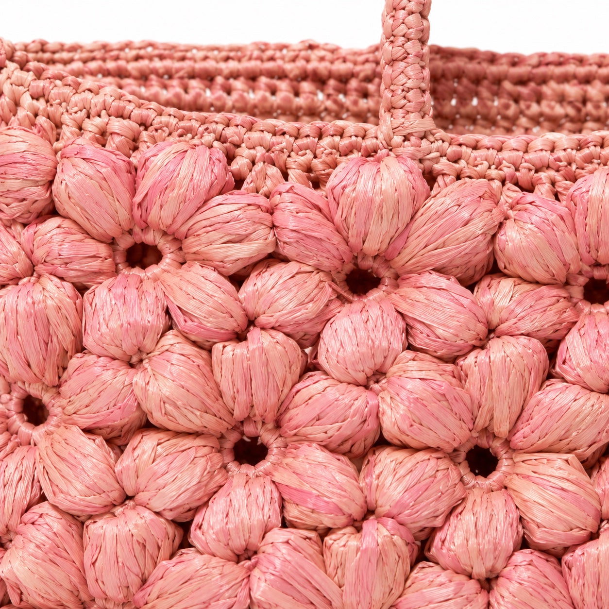 Portofino - Raffia Handbag, close-up material detail