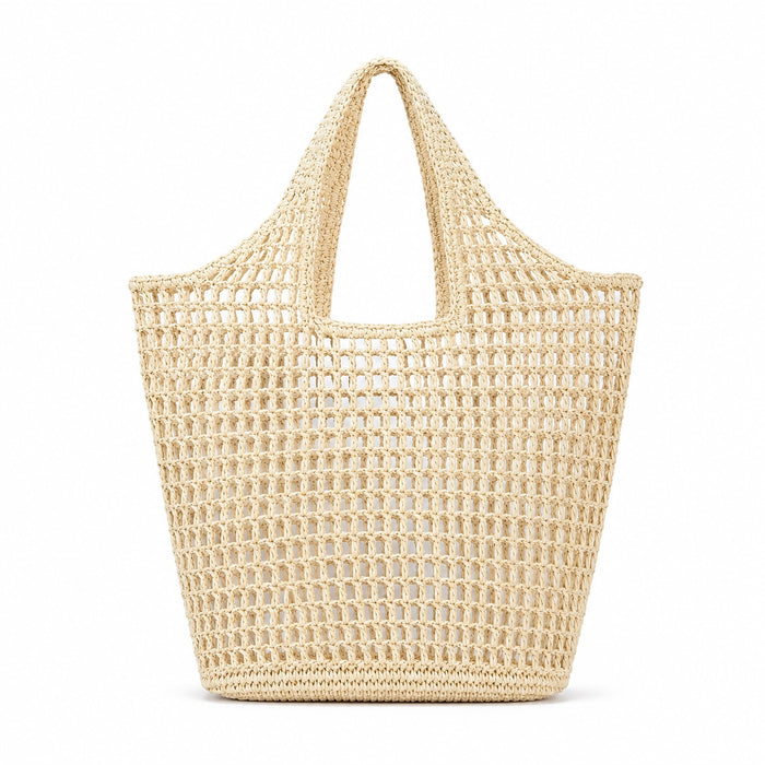 Portovenere - Straw Tote Bag, front view on white background