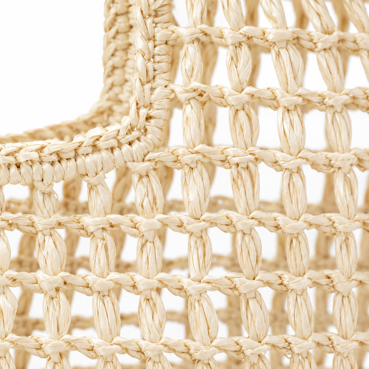 Portovenere - Straw Tote Bag, close-up material detail