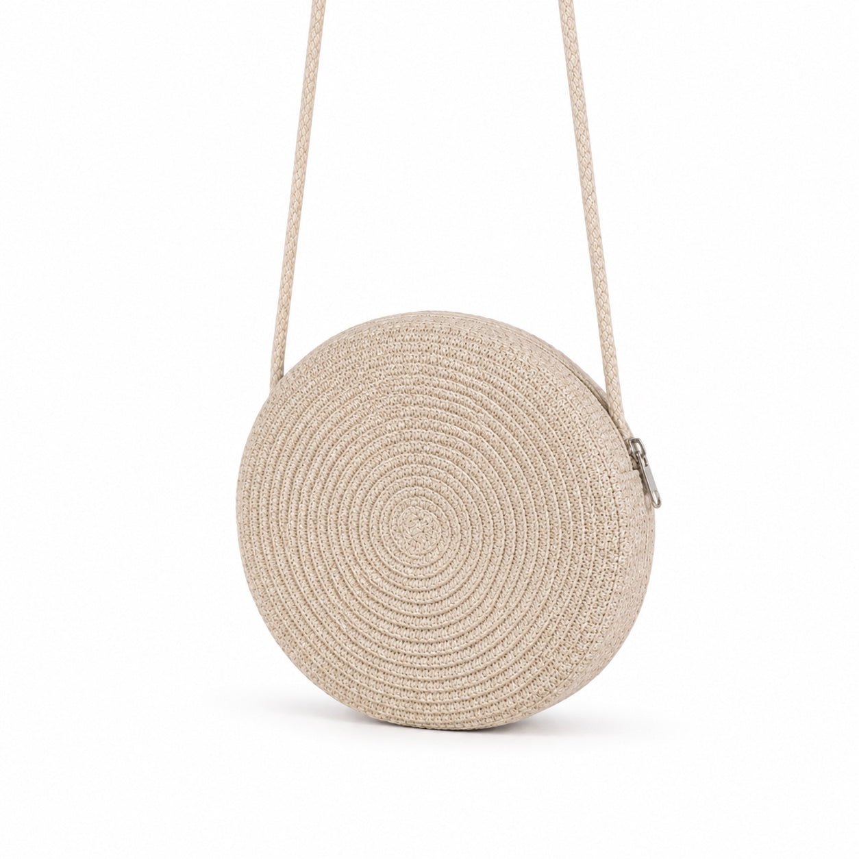 Portovesme - Straw Crossbody Bag, three-quarter back view