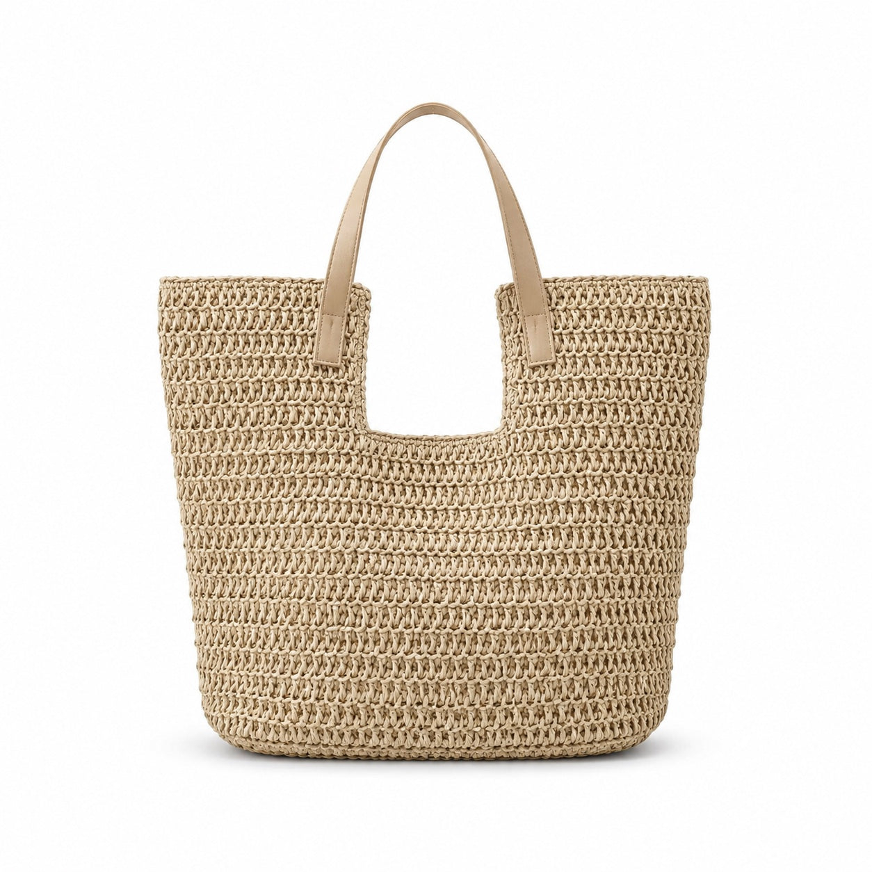 Rab - Straw Tote Bag, front view on white background