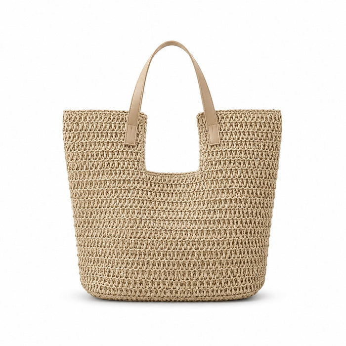 Rab - Straw Tote Bag, front view on white background