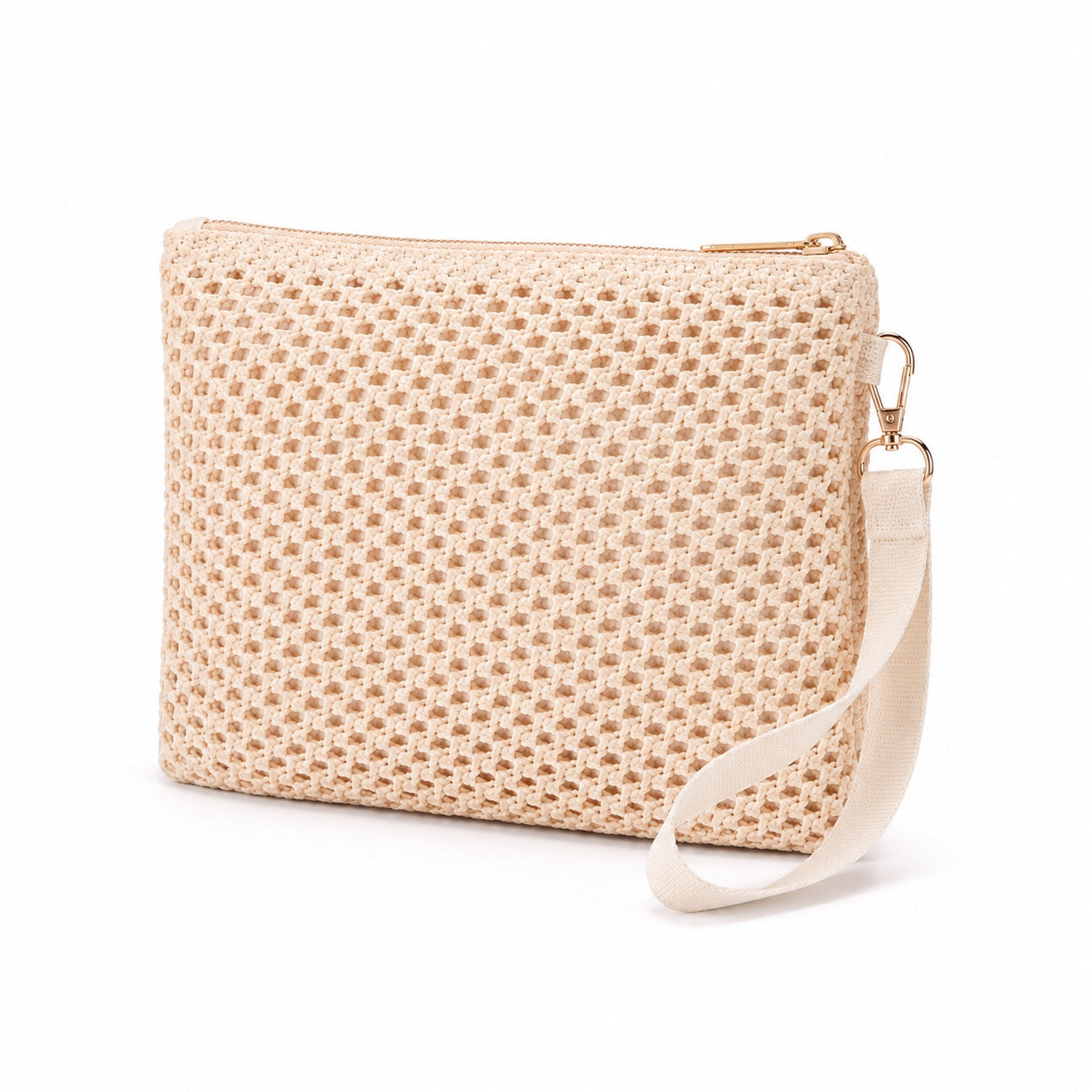 Ramatuelle - Straw Clutch, three-quarter back view