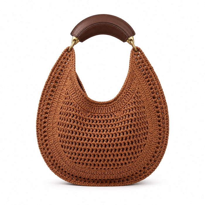 Sagres - Straw Handbag, front view on white background