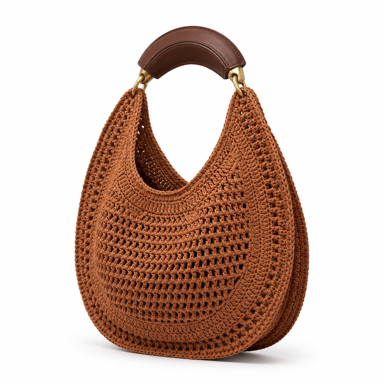 Sagres - Straw Handbag, three-quarter front view