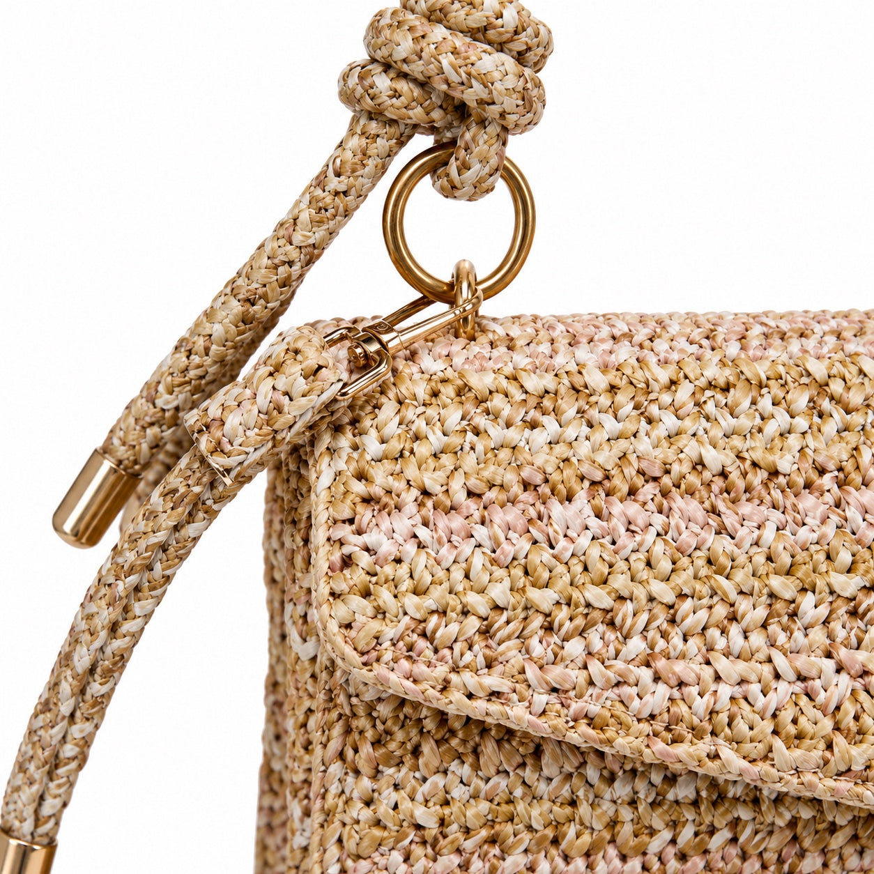 Salina Straw Crossbody Bag, close-up material detail
