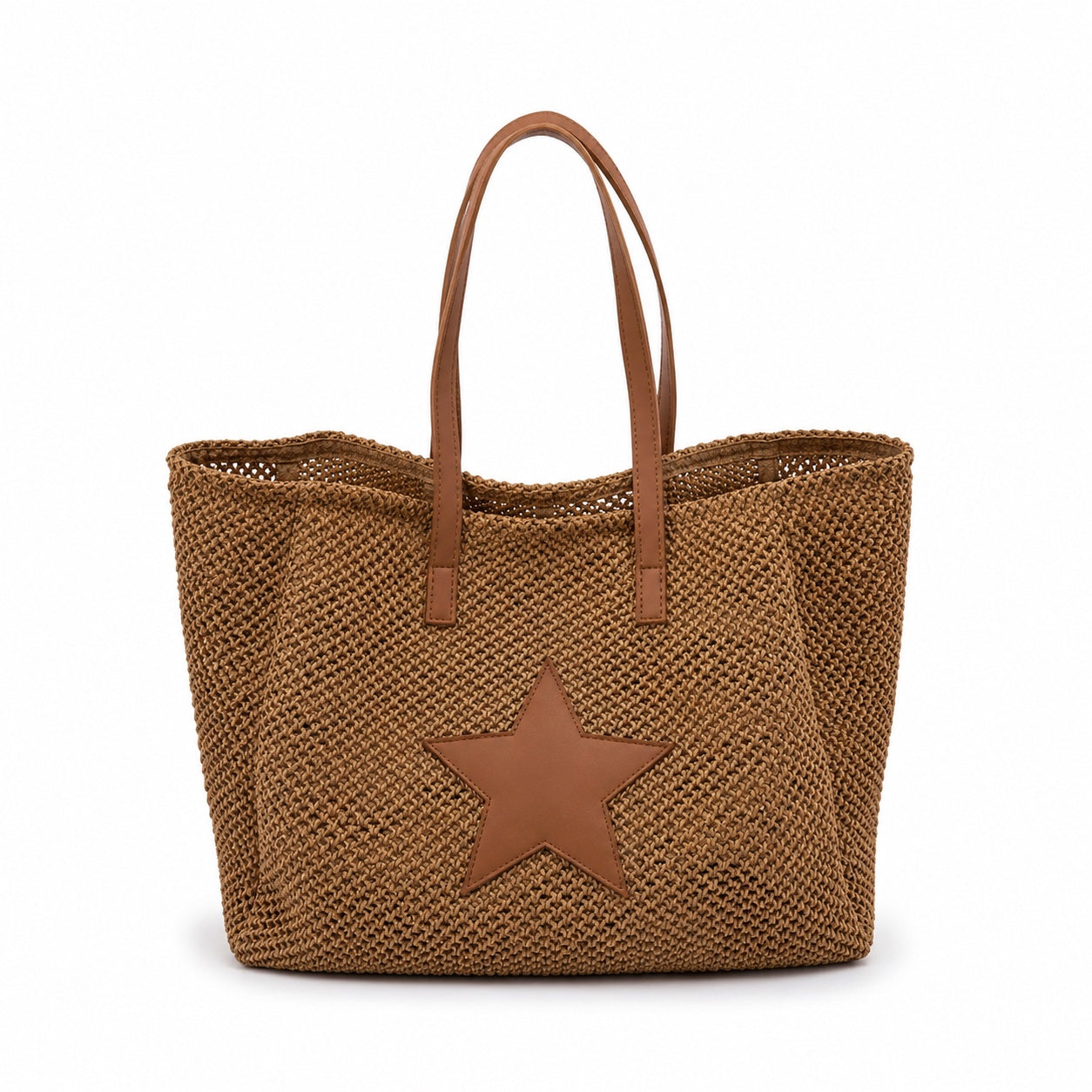 Sanremo - Woven Bucket Bag, front view on white background