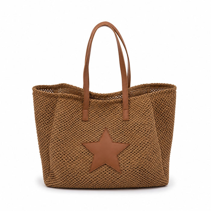 Sanremo - Woven Bucket Bag, front view on white background