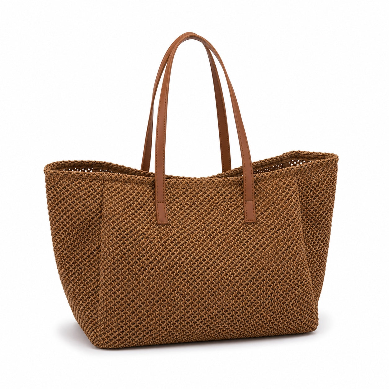 Sanremo - Woven Bucket Bag, three-quarter back view