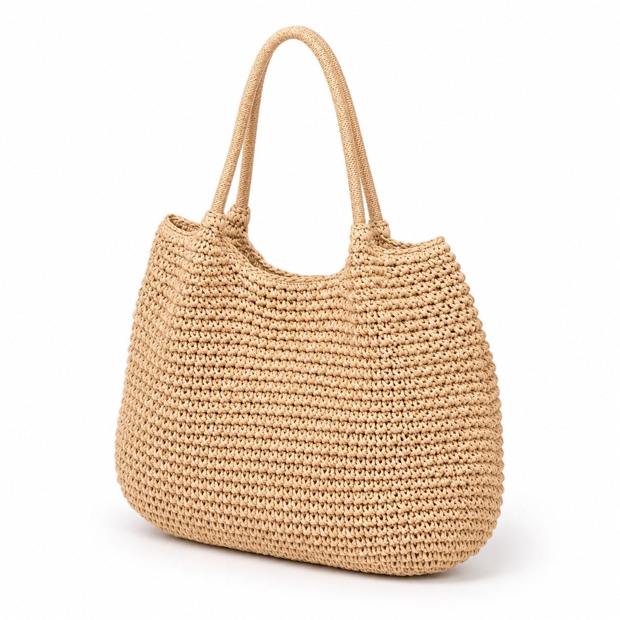 Scilla - Crochet Tote Bag, three-quarter front view
