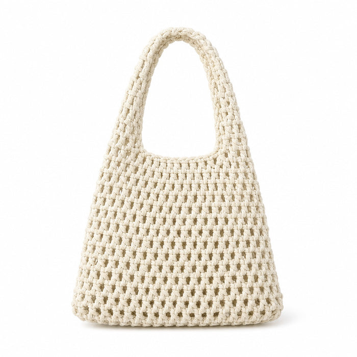 Serifos - Crochet Crossbody Bag, front view on white background