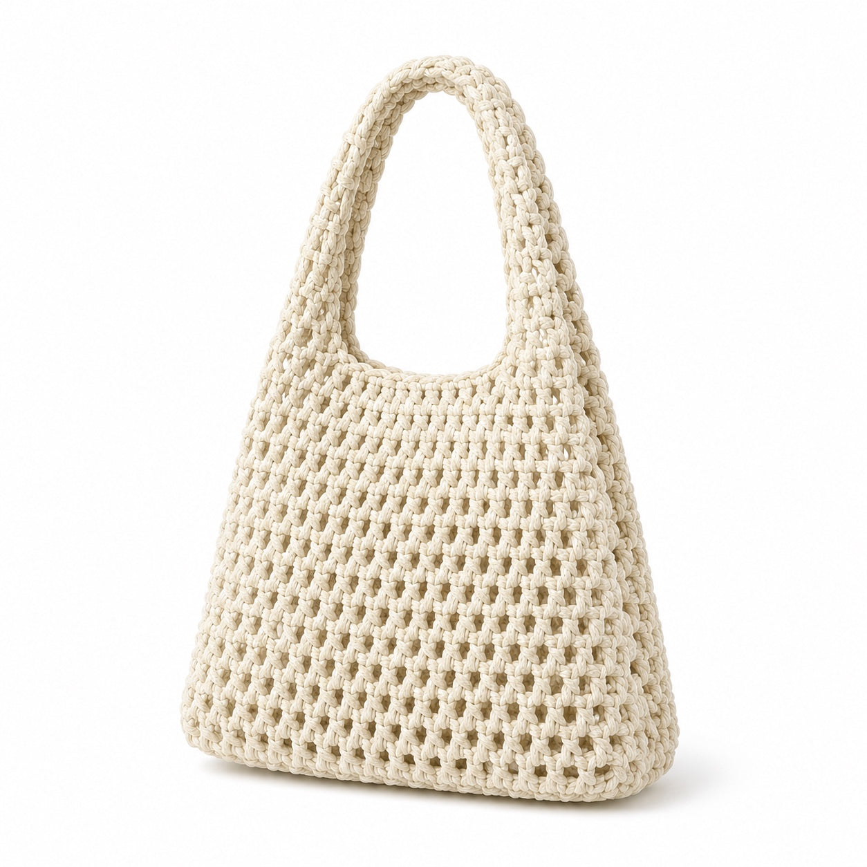 Serifos - Crochet Crossbody Bag, three-quarter front view
