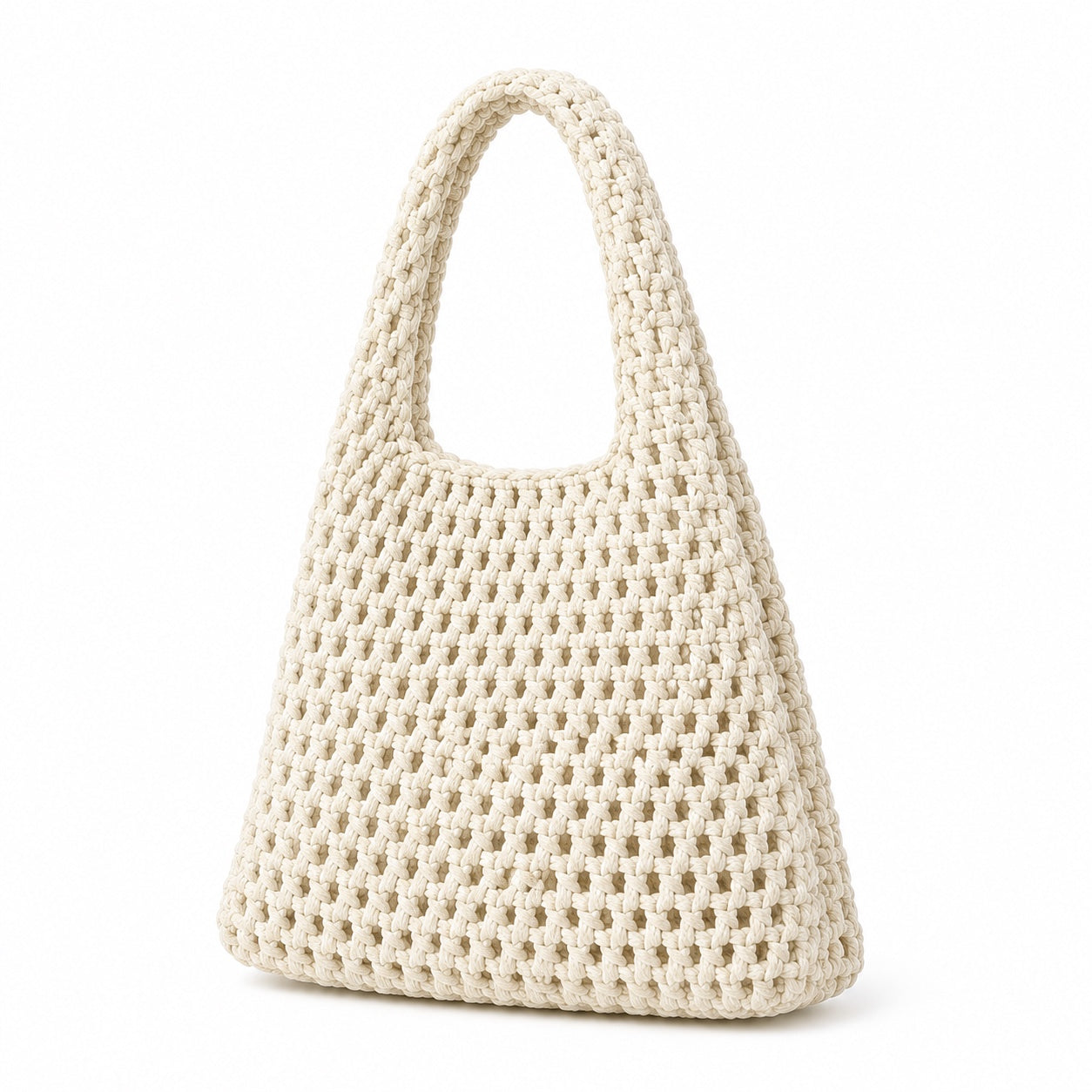 Serifos - Crochet Crossbody Bag, three-quarter back view