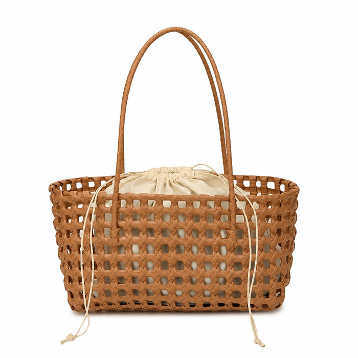 Sesimbra - Woven Beach Bag, front view on white background
