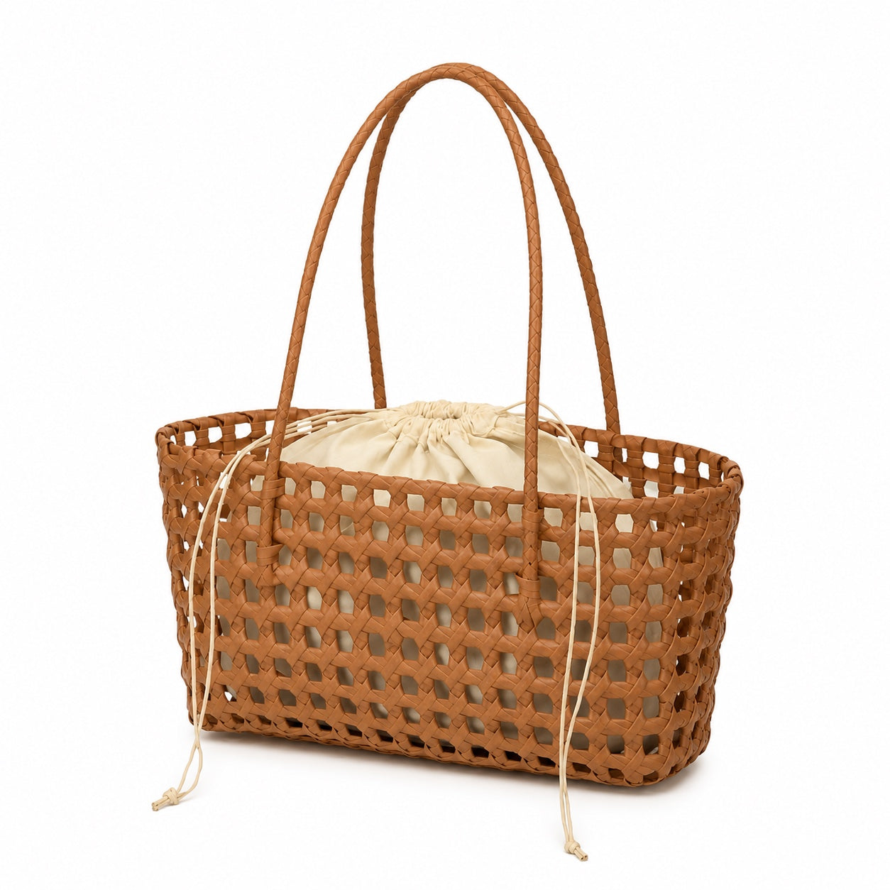 Sesimbra - Woven Beach Bag, three-quarter front view