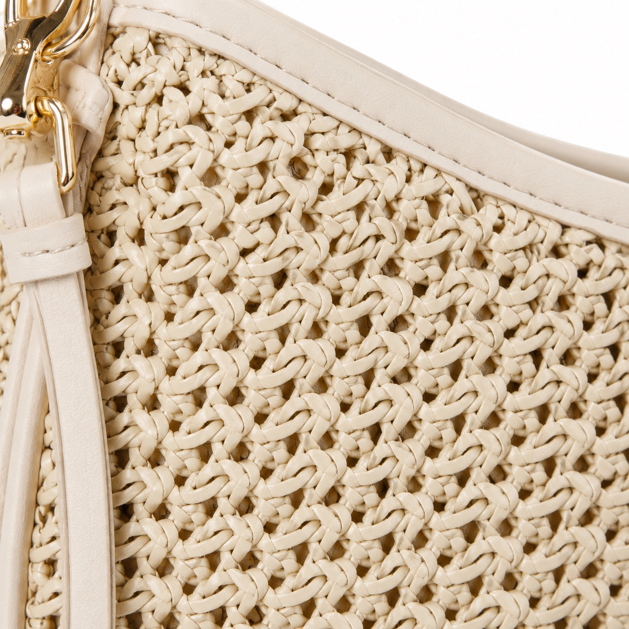 Sestri - Straw Crossbody Bag, close-up material detail