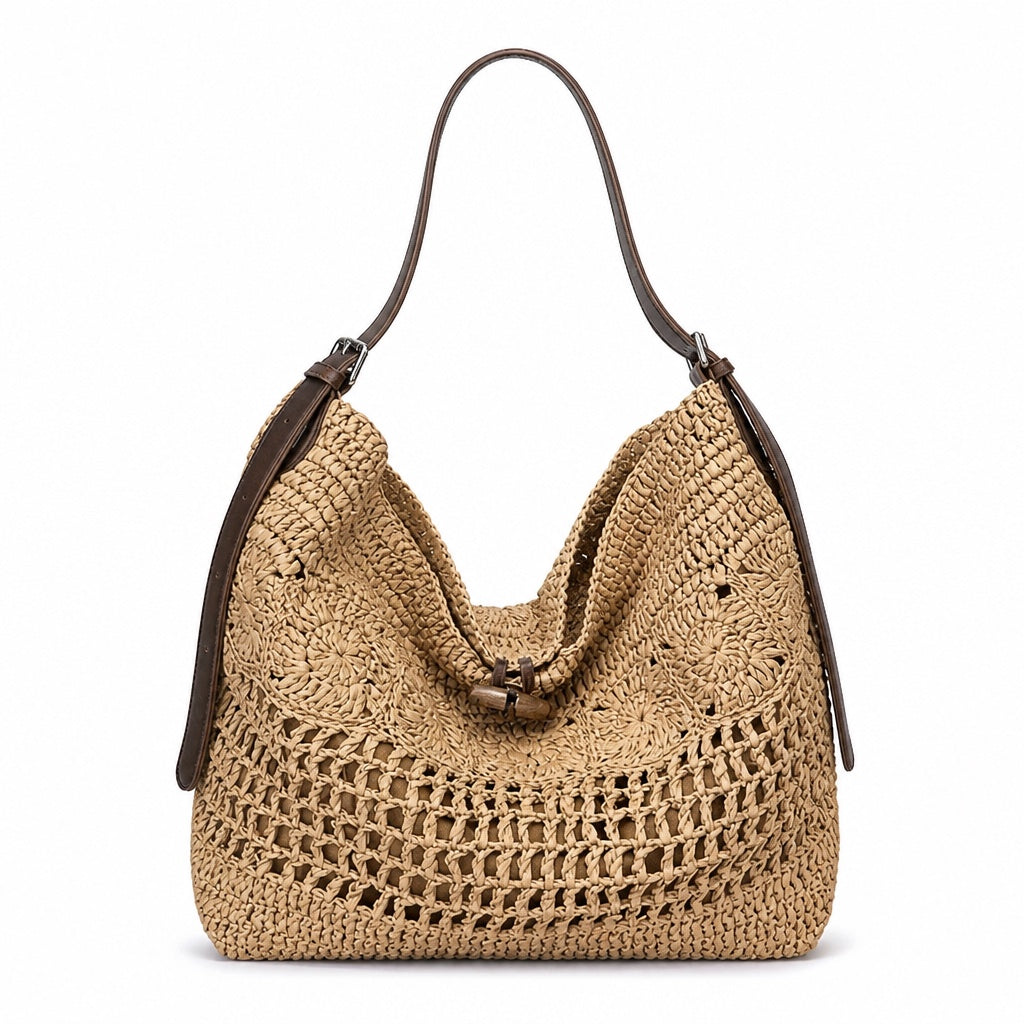 Sirmione - Crochet Crossbody Bag, front view on white background