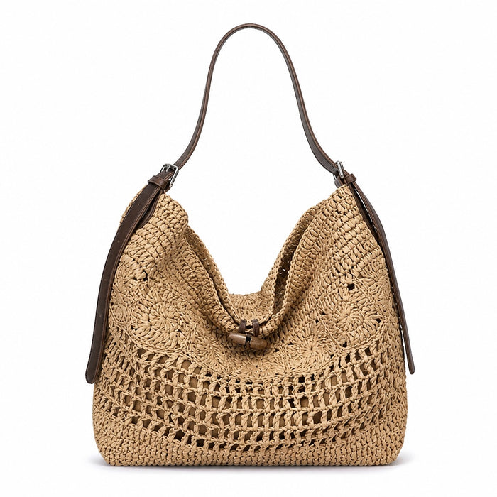 Sirmione - Crochet Crossbody Bag, front view on white background