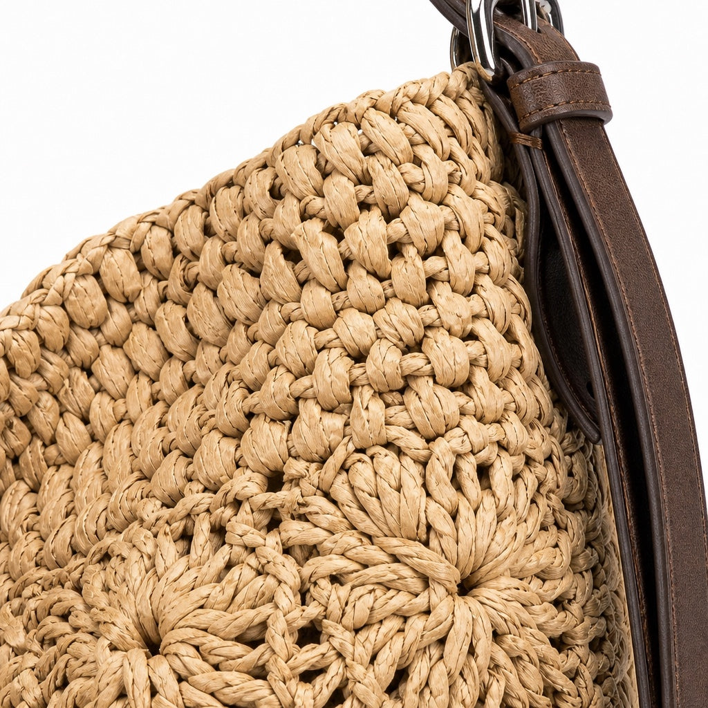 Sirmione - Crochet Crossbody Bag, close-up material detail