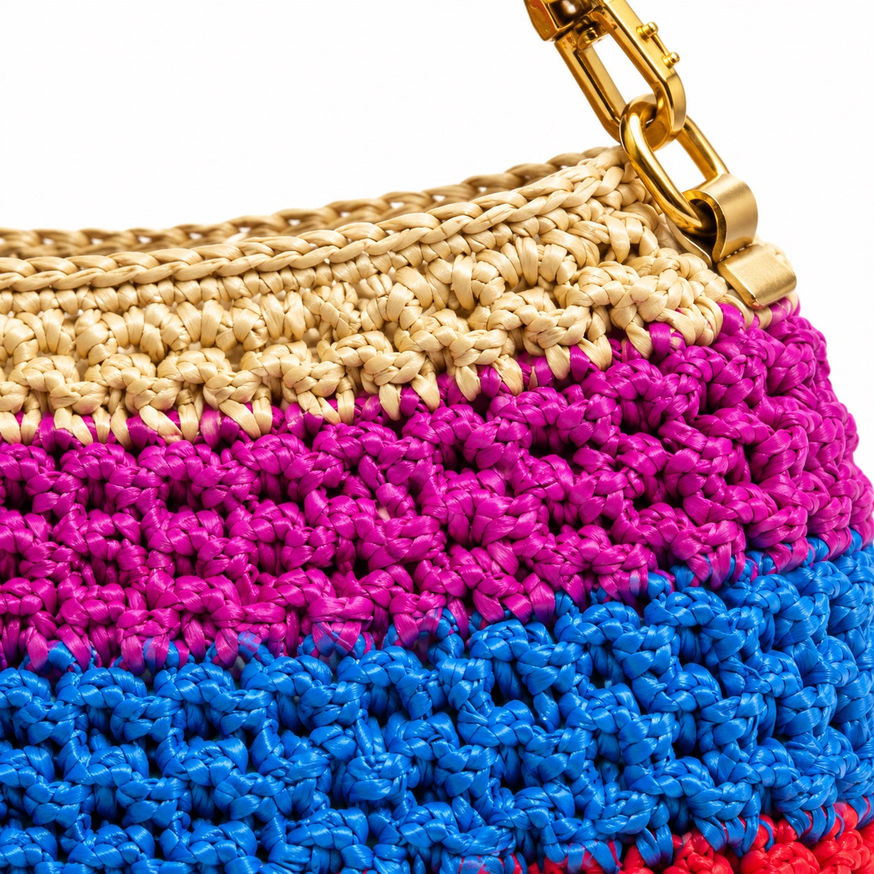 Sitges - Straw Handbag, close-up material detail