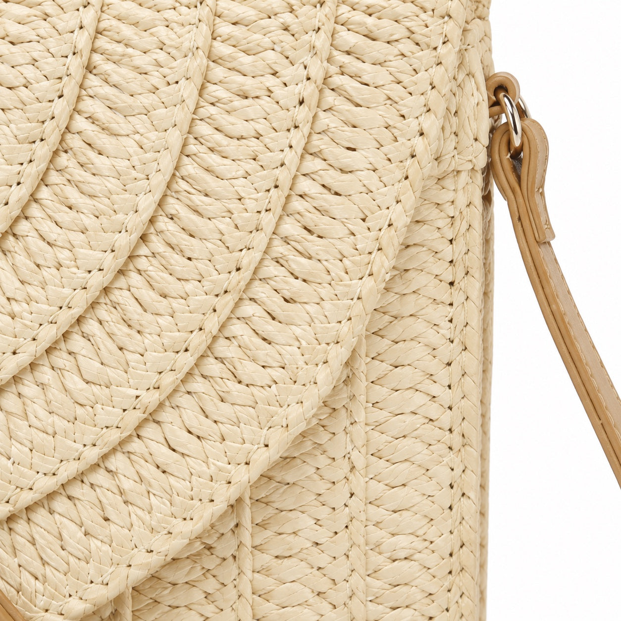 Skiathos - Straw Clutch, close-up material detail