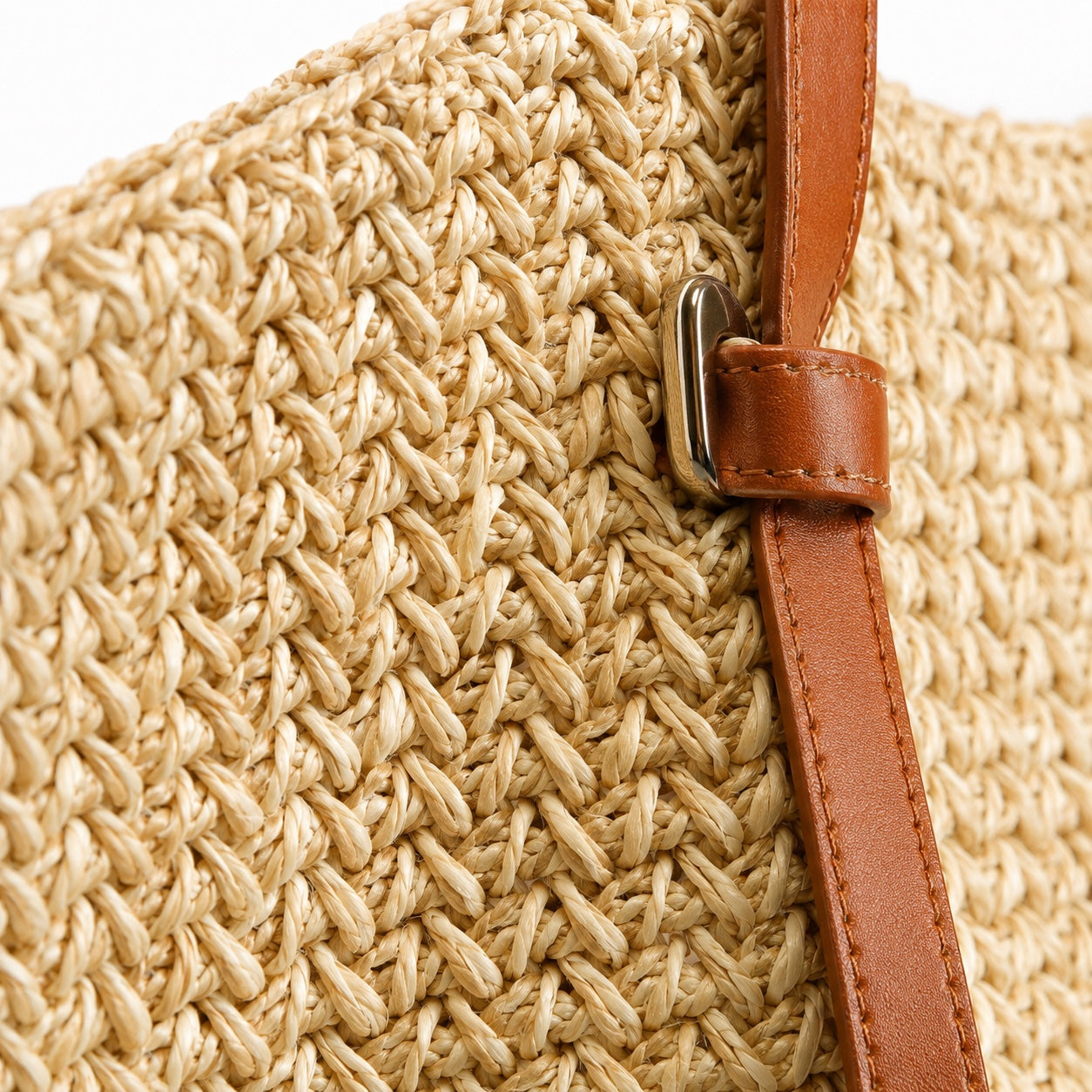 Sorrento - Straw Tote Bag, close-up material detail