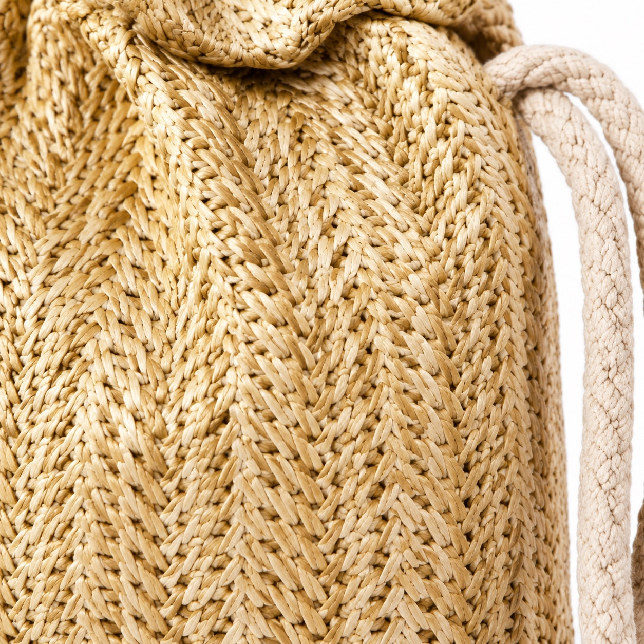 Spetses - Straw Clutch, close-up material detail